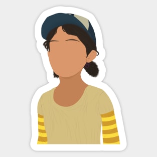 The Walking Dead Game Season 1 Clementine Fan Art Sticker